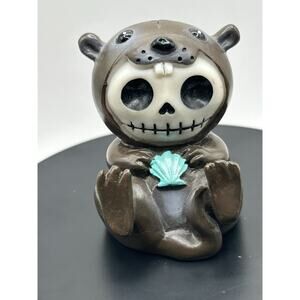 EUC Furrybones Figurine “Otto” Skeleton in Sea Otter Costume Collectible - Goth